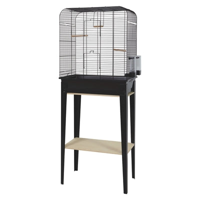 Zolux Vogelkäfig Chic Loft Mit Möbeln Schwarz